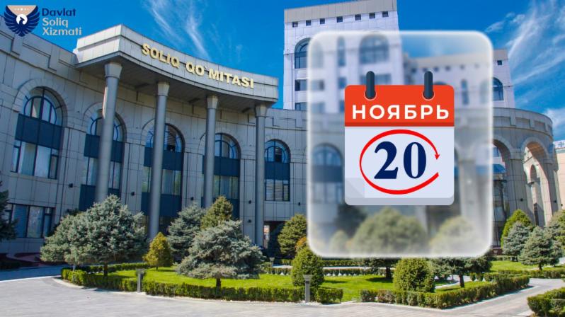 Календарь налогоплательщика на 20 ноября 2024 года